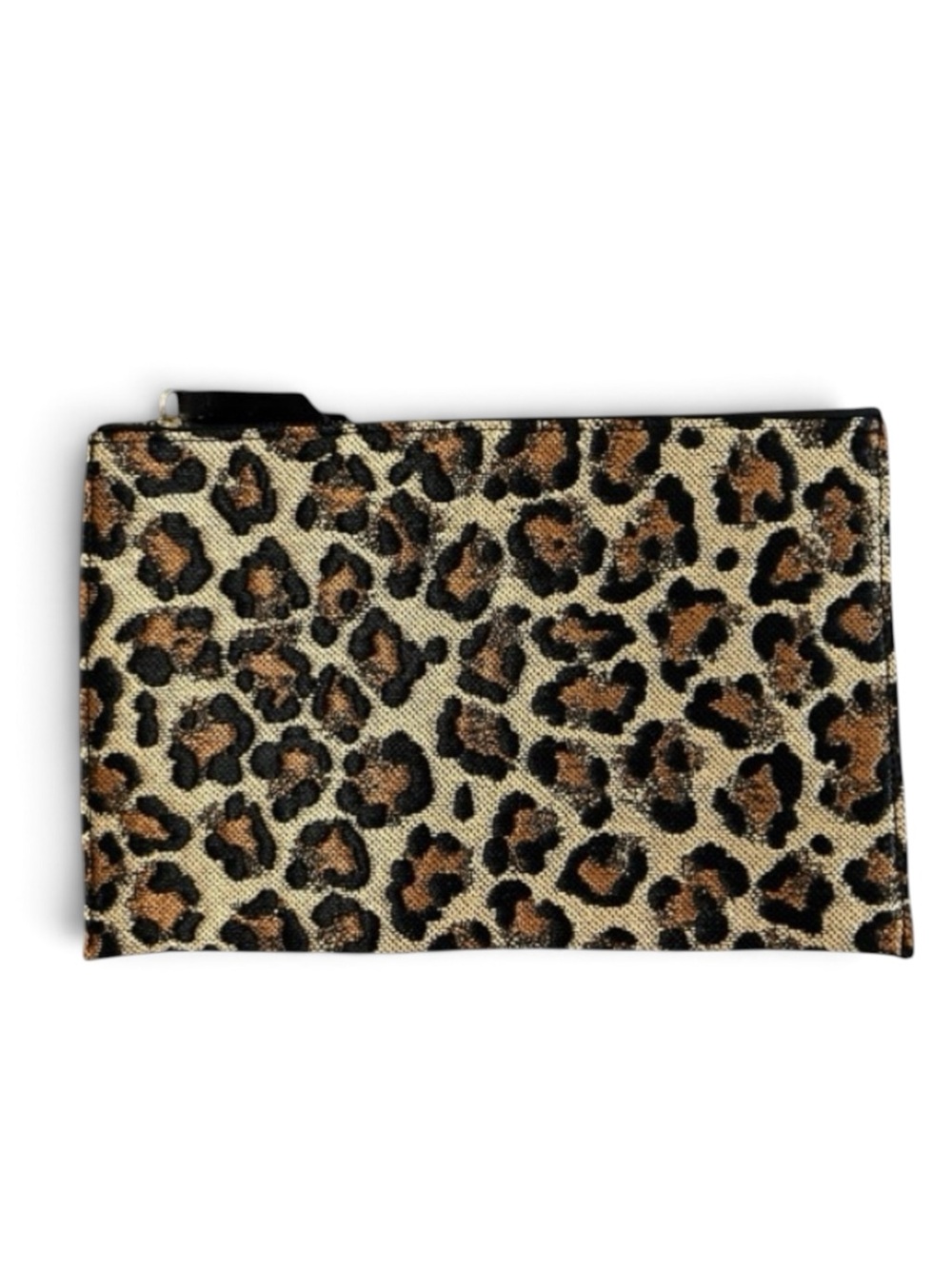 Veronica Beard Leopard Print Essential Zippered Clutch Pouch